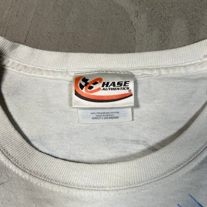2005 Nascar "Miracle Mile" AOP White Tee Size Large USED v19675