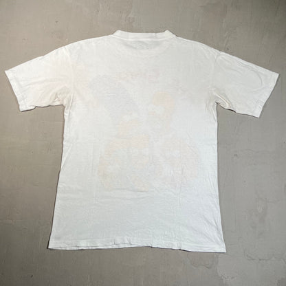 1990 The Simpsons Family Photo White Tee Size XL USED v19674