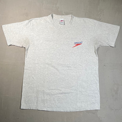 1990s Speedo Grey "Butt Kicked" Tee Size Large USED v19673