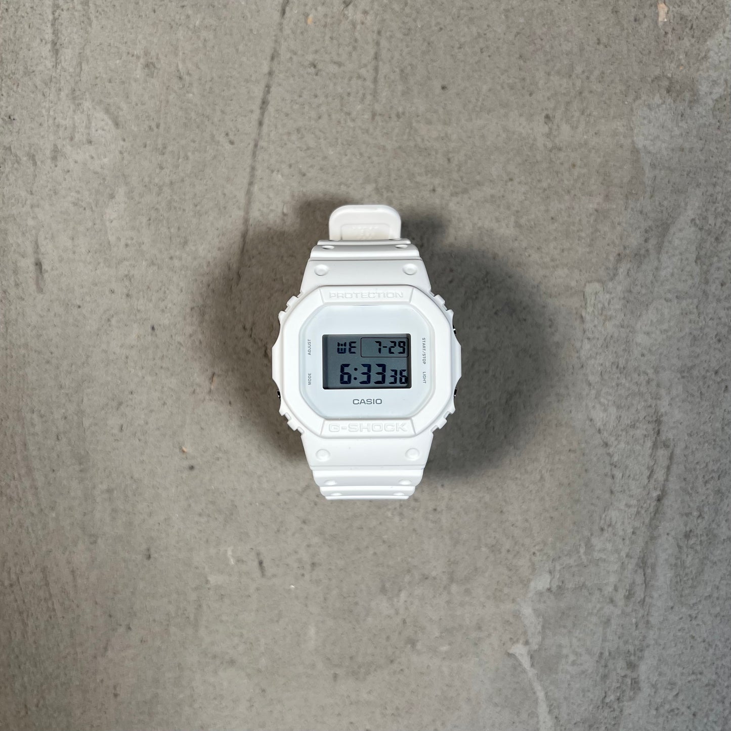 G-Shock Casio 5600 Series All White Watch NEW x17594