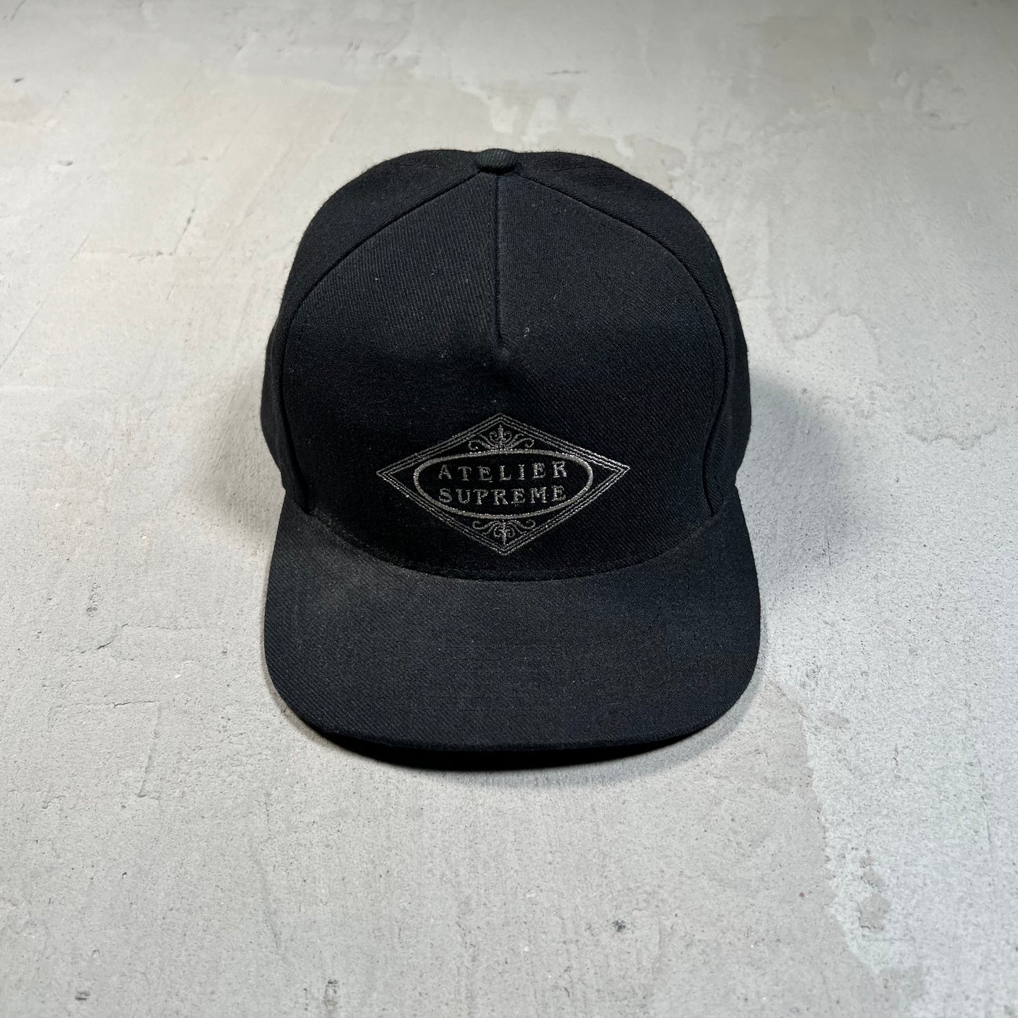 Supreme Atelier 5 Panel Hat Black (2015) USED x17823