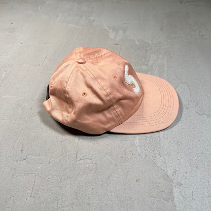Supreme Chenille S Logo Coral 6 Panel Hat (2016) USED x17822