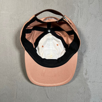 Supreme Chenille S Logo Coral 6 Panel Hat (2016) USED x17822