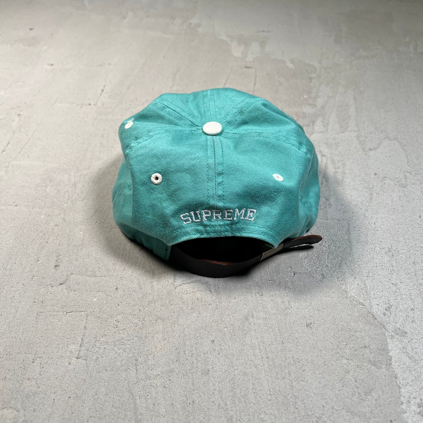Supreme 2 Tone Washed S Logo 6 Panel Light Green (2016) USED x17819