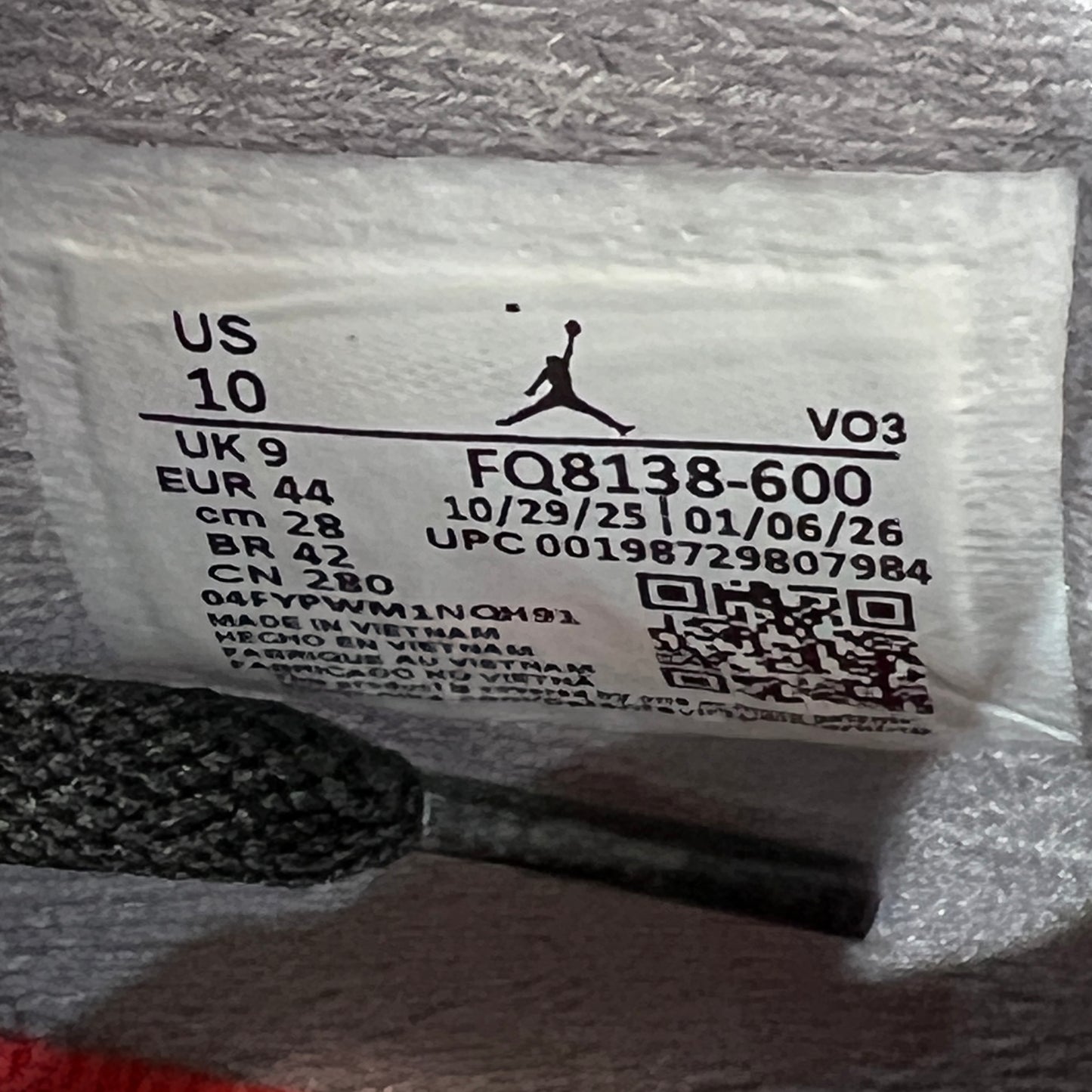 Jordan 4 Toro Bravo (2026) Size 10 USED s23142
