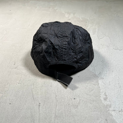 Supreme Wrinkled Nylon Black Camp Cap USED x17820