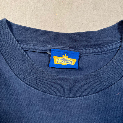 1990s Disney Grumpy Dawrf Navy Tee Size XL USED