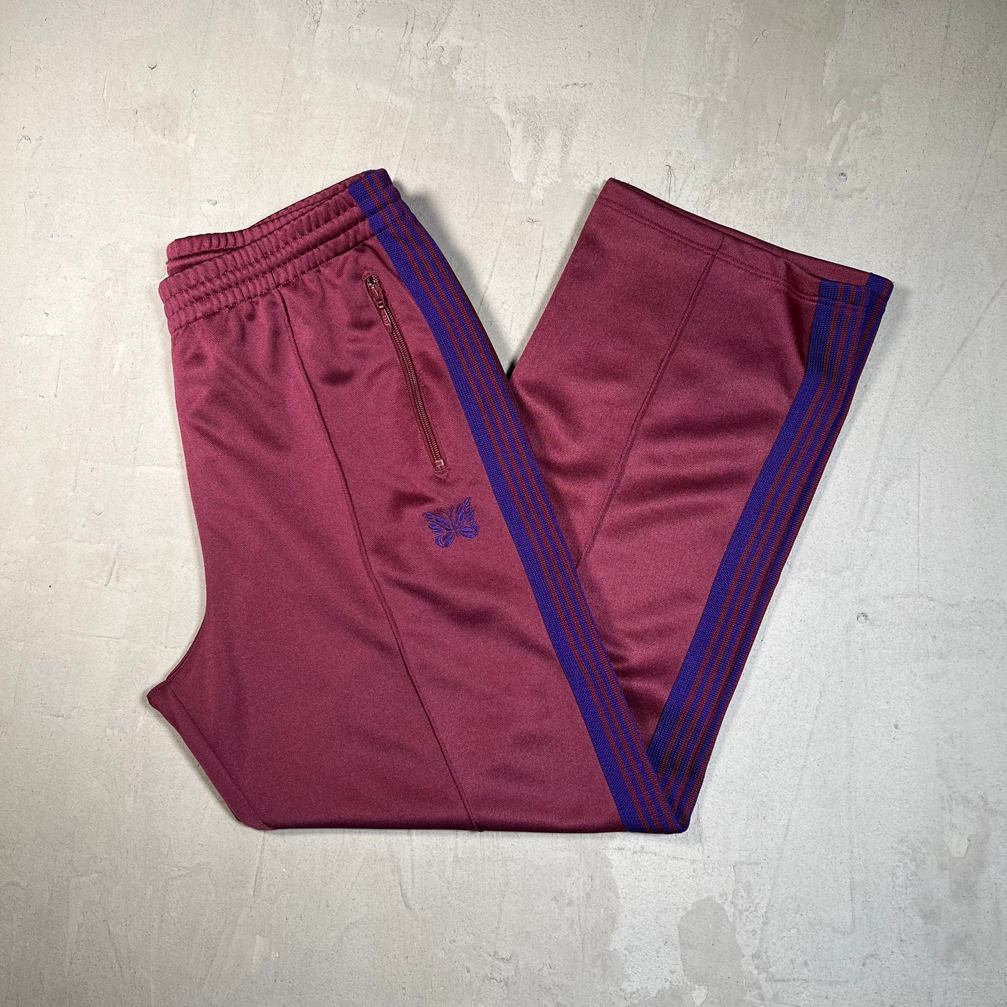 Needles Burgundy/Purple Track Pants Size Large USED x17808