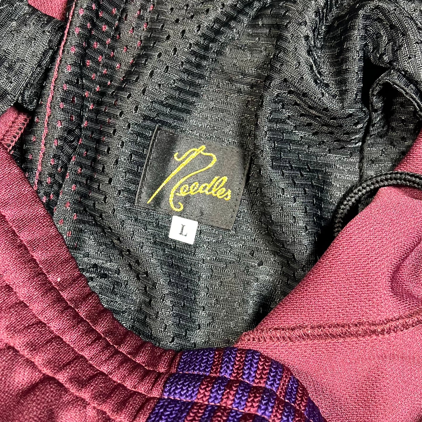 Needles Burgundy/Purple Track Pants Size Large USED x17808