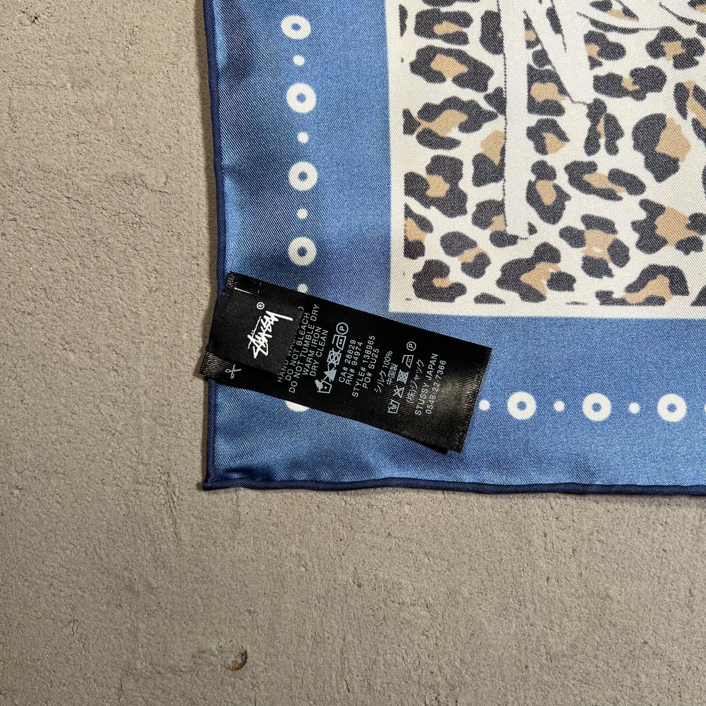 Stussy Silk Cheetah Print Bandana NEW x17809