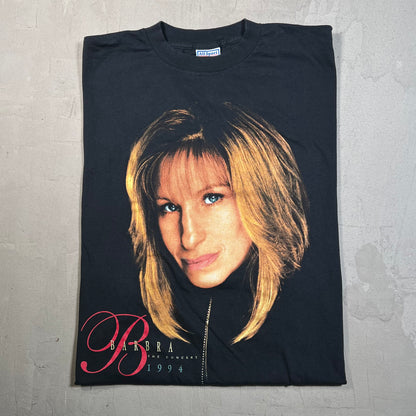 1994 Barbra The Concert Big Face Black Tee Size XL USED v19666