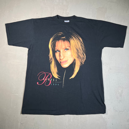 1994 Barbra The Concert Big Face Black Tee Size XL USED v19666