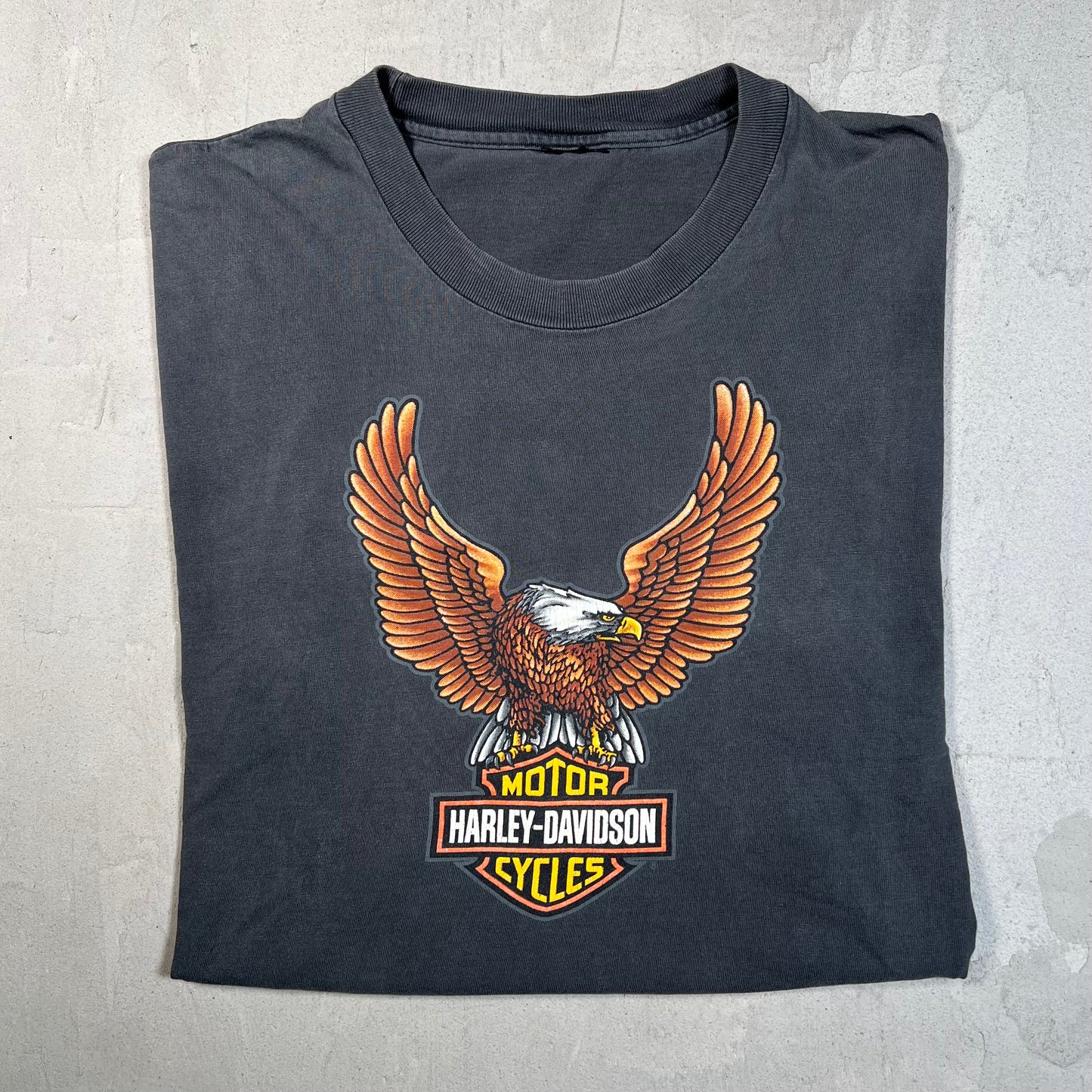 Y2K Harley Davidson Highland Park Washed Black Size Large USED v19670