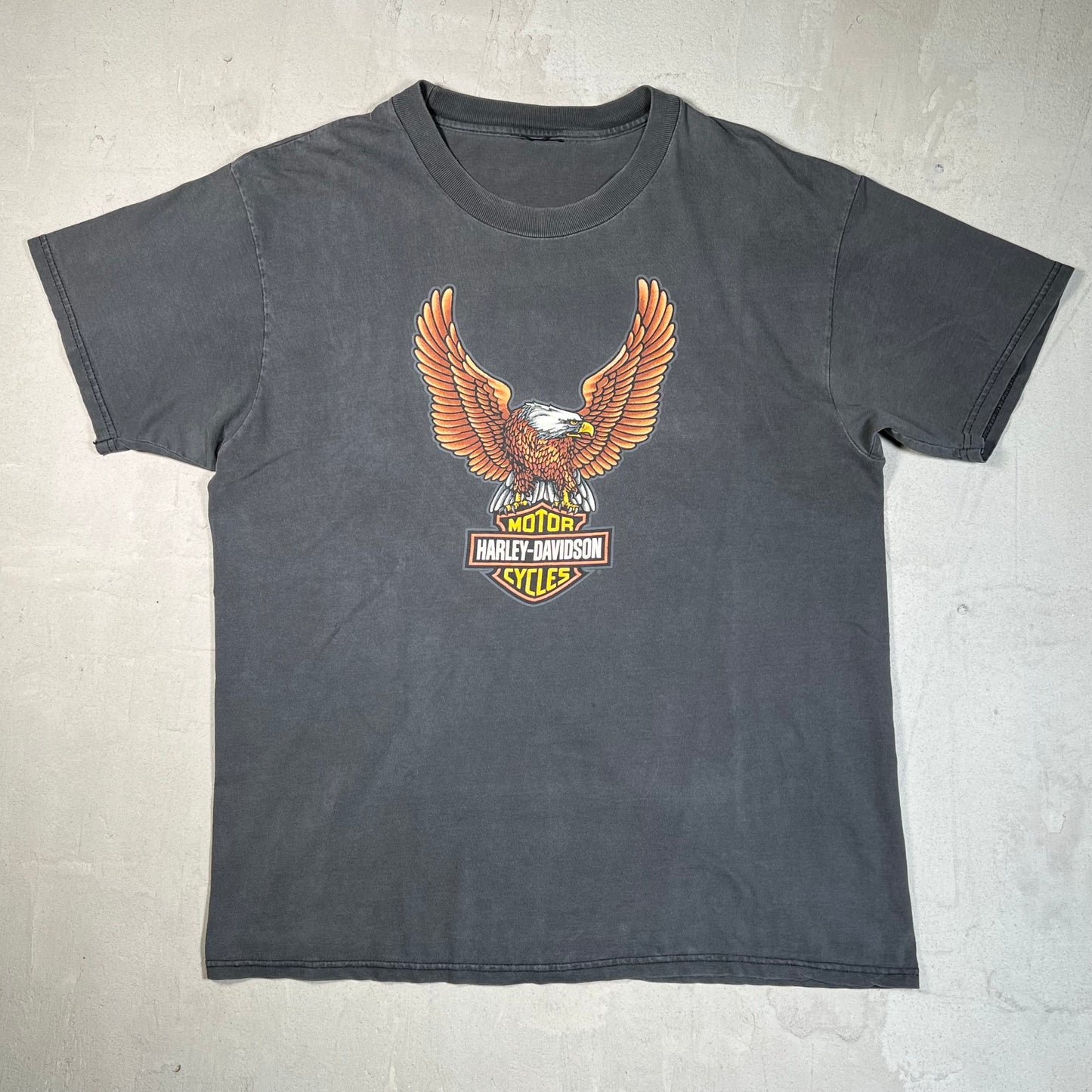 Y2K Harley Davidson Highland Park Washed Black Size Large USED v19670