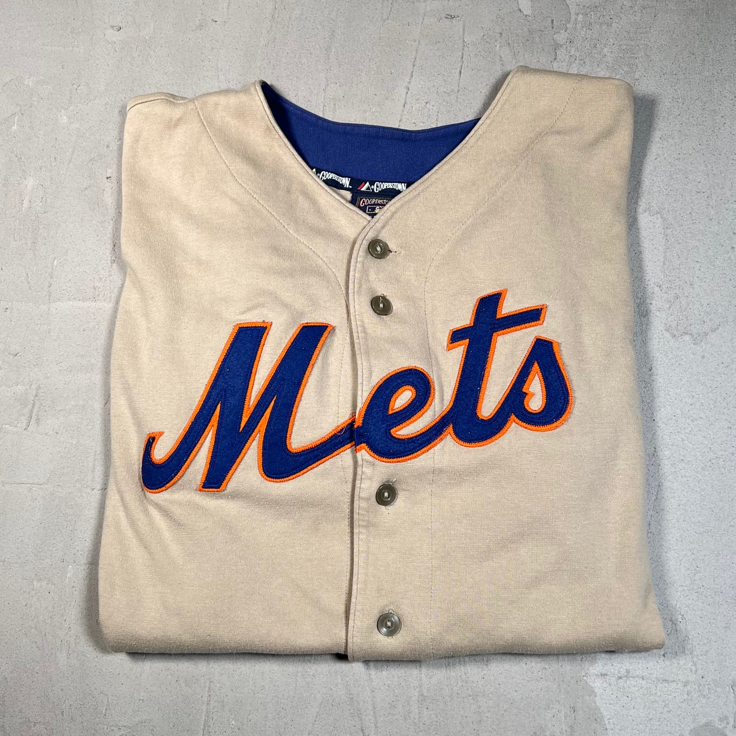 Y2K New York Mets Cooperstown 1969 Jersey Size XXL USED v19349