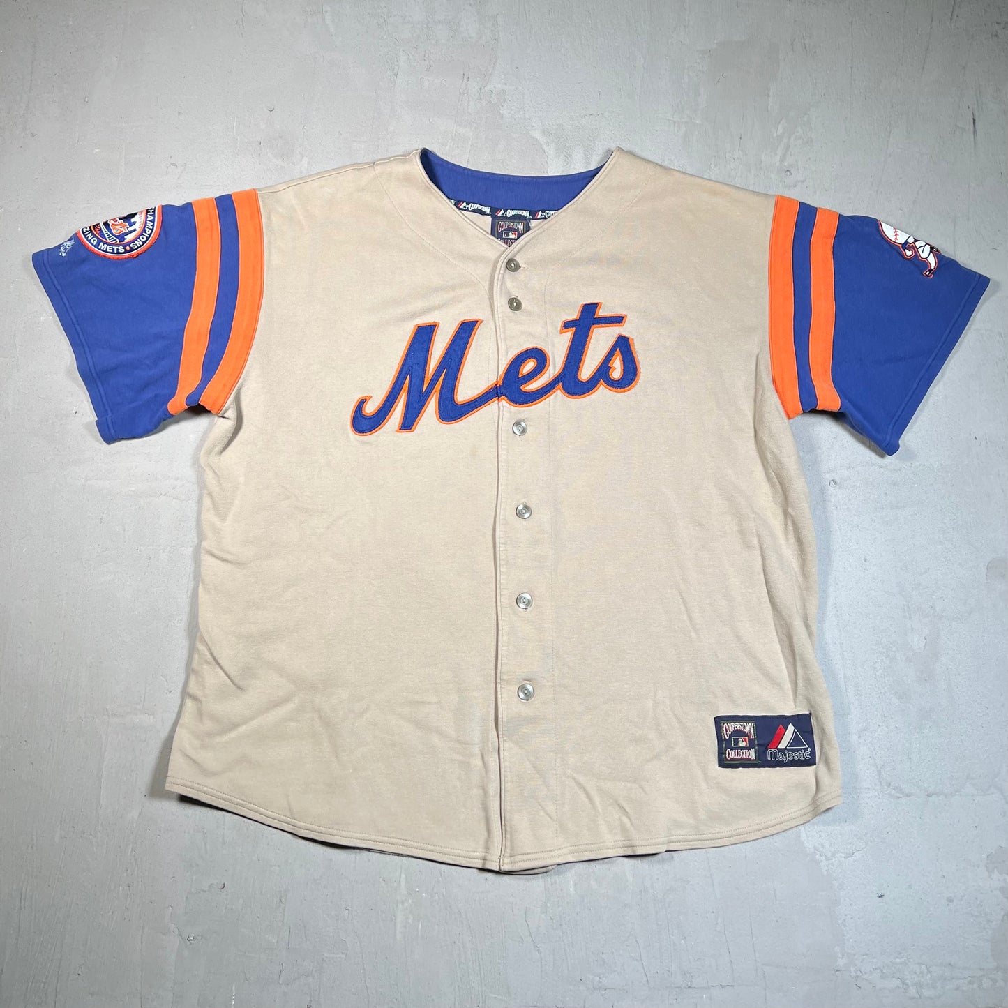 Y2K New York Mets Cooperstown 1969 Jersey Size XXL USED v19349