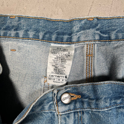 Y2K Carhartt Blue Heavy Workwear Denim Size 36 USED v19668