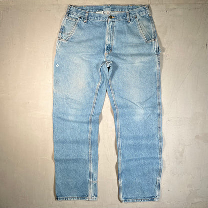 Y2K Carhartt Blue Heavy Workwear Denim Size 36 USED v19668