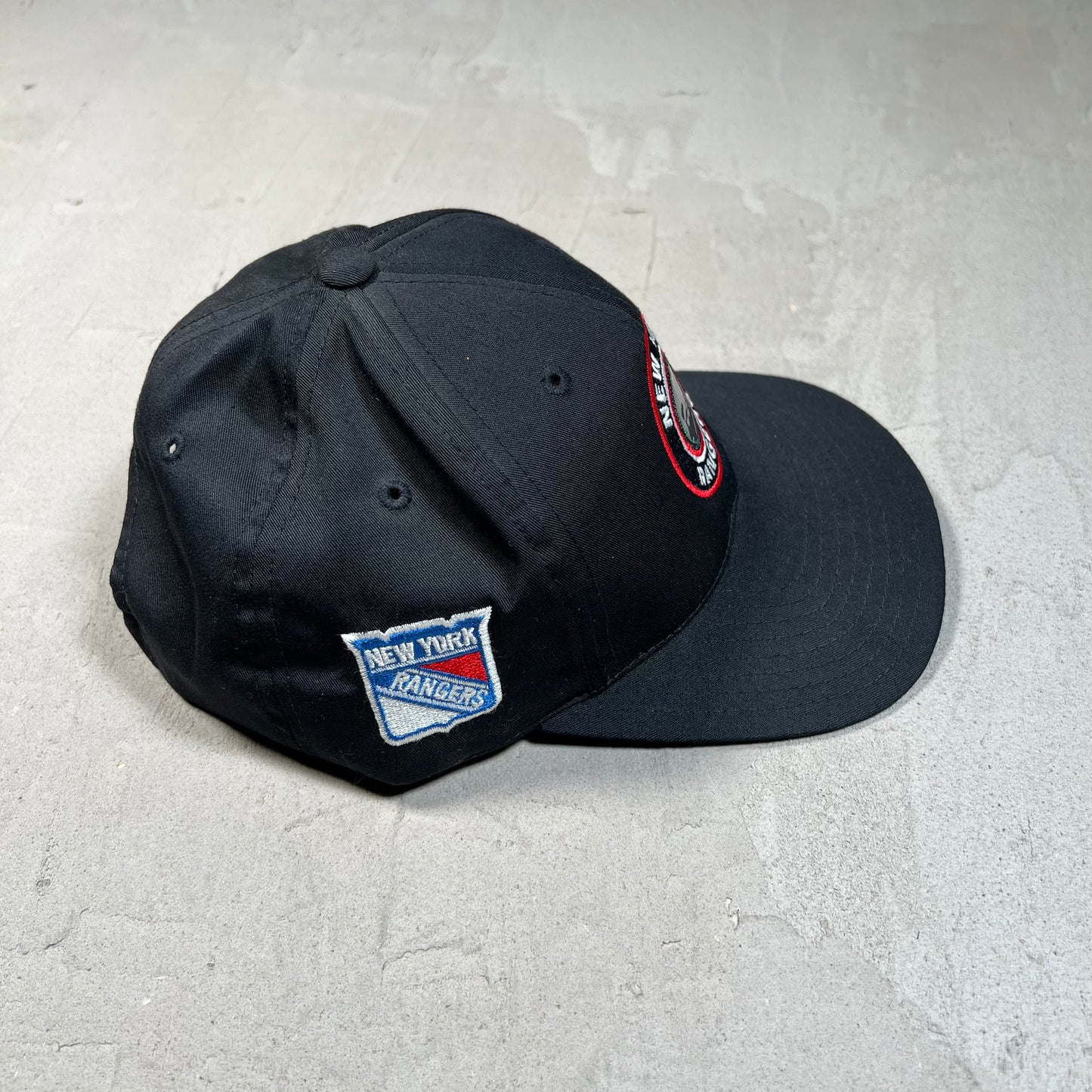 1990s NY Rangers Black Holo Snapback Hat USED v19728