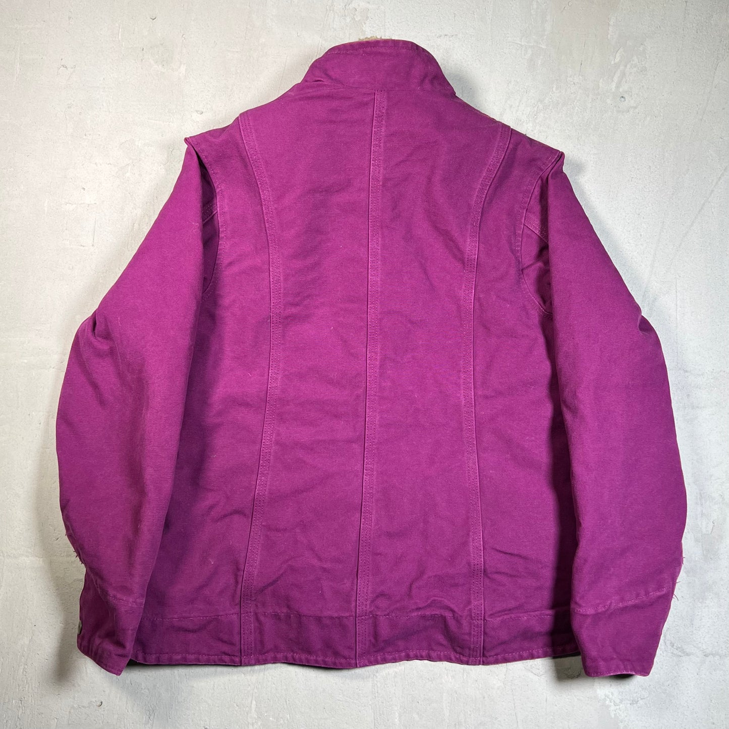 2000s Carhartt Women Purple Fleece Lined Workwear Jacket Size Large USED v19730