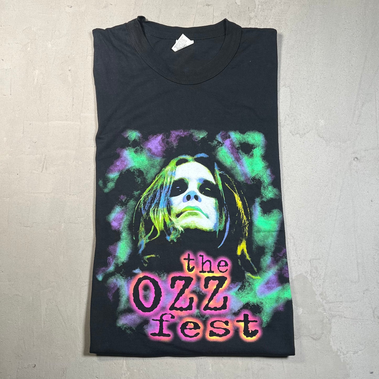 1990s Ozzfest Black Cutoff Tee Size Large USED v19718