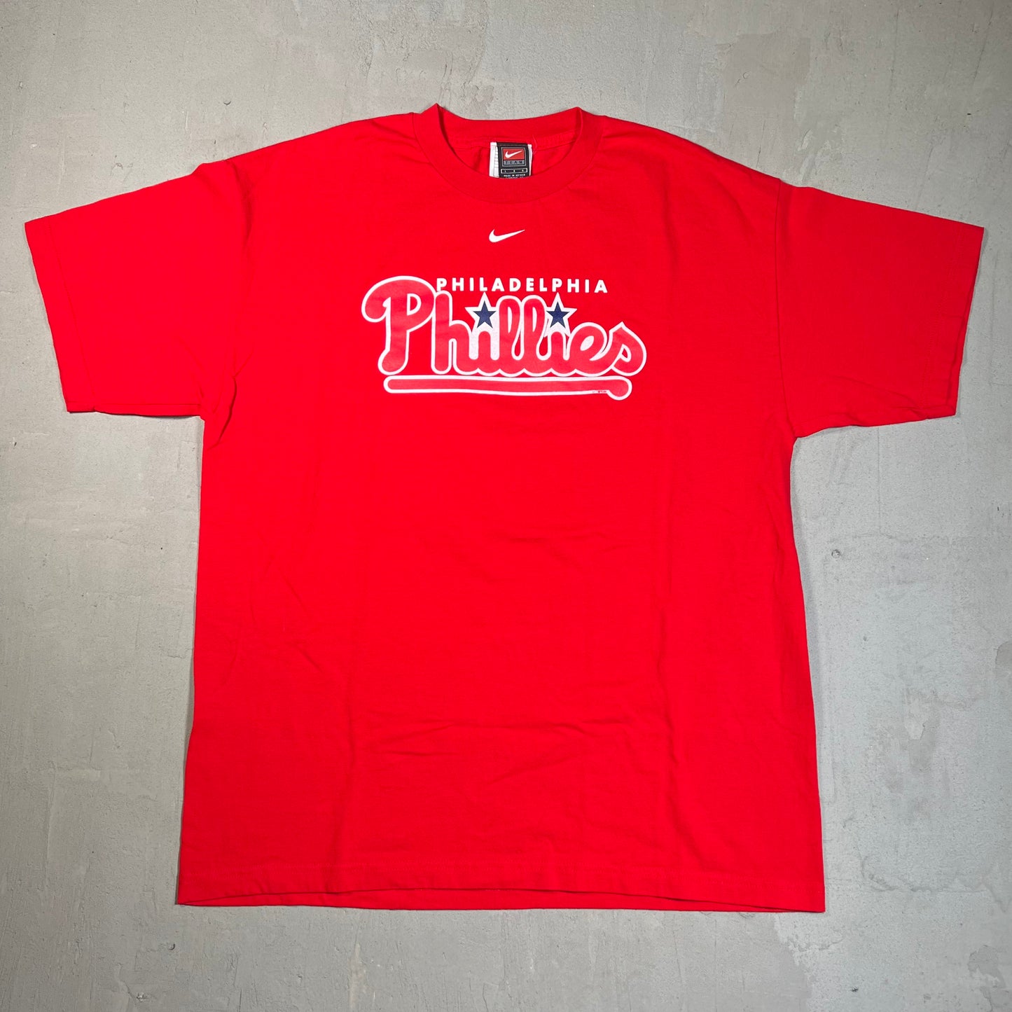 Y2K Nike Philadelphia Phillies Red Tee Size Large USED v19712