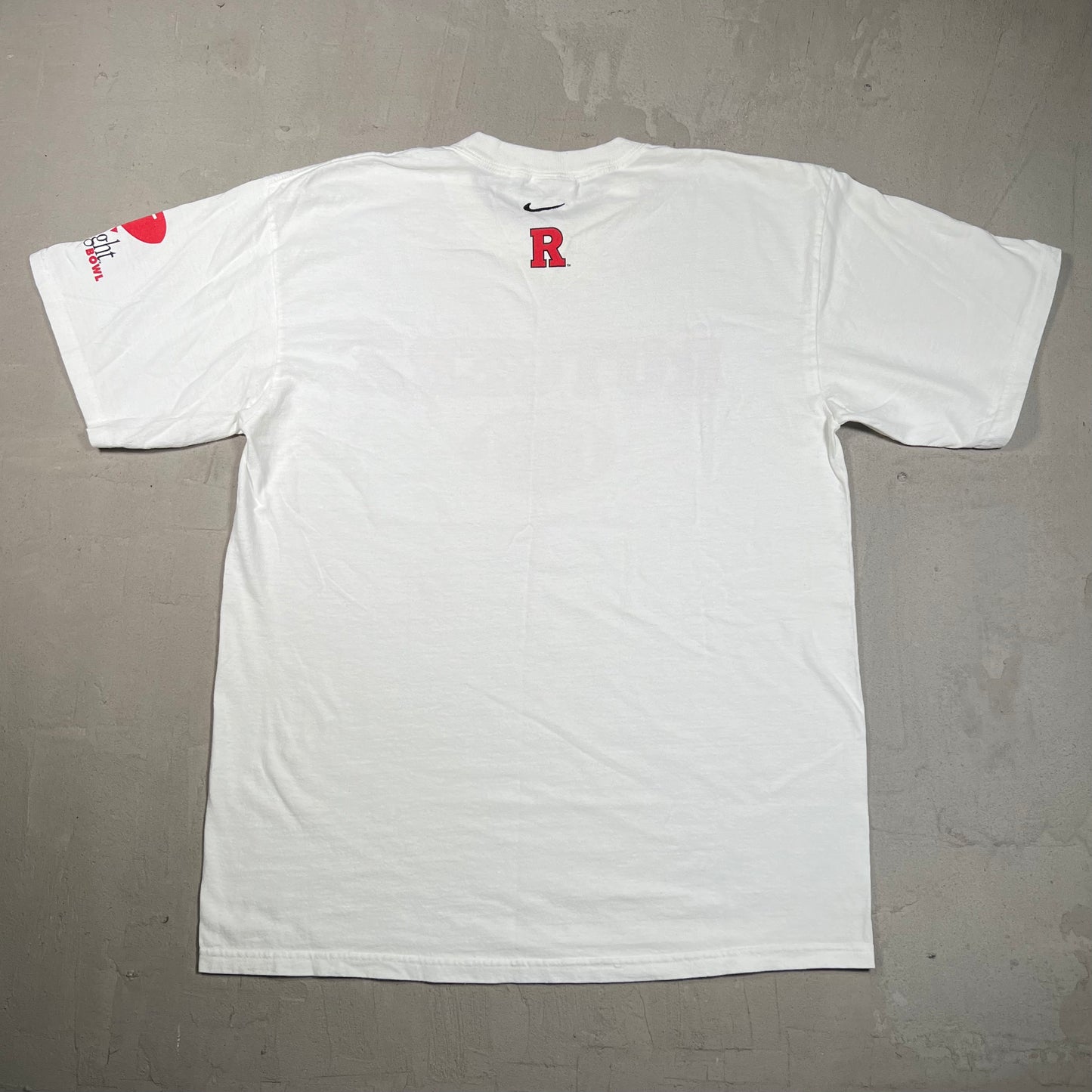 Y2K Nike Rutgers Football White Tee Size Medium USED v19714