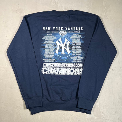 2009 NY Yankees Champions Navy Crewneck Size Small NEW v19719