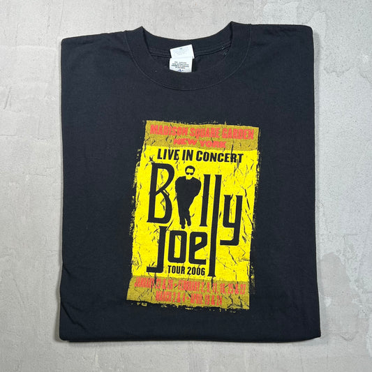 2006 Billy Joel MSG Black Tee Size Large USED v19710