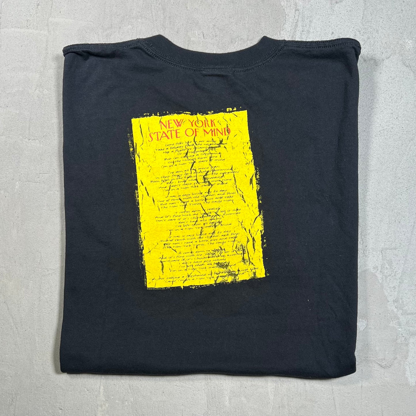 2006 Billy Joel MSG Black Tee Size Large USED v19710