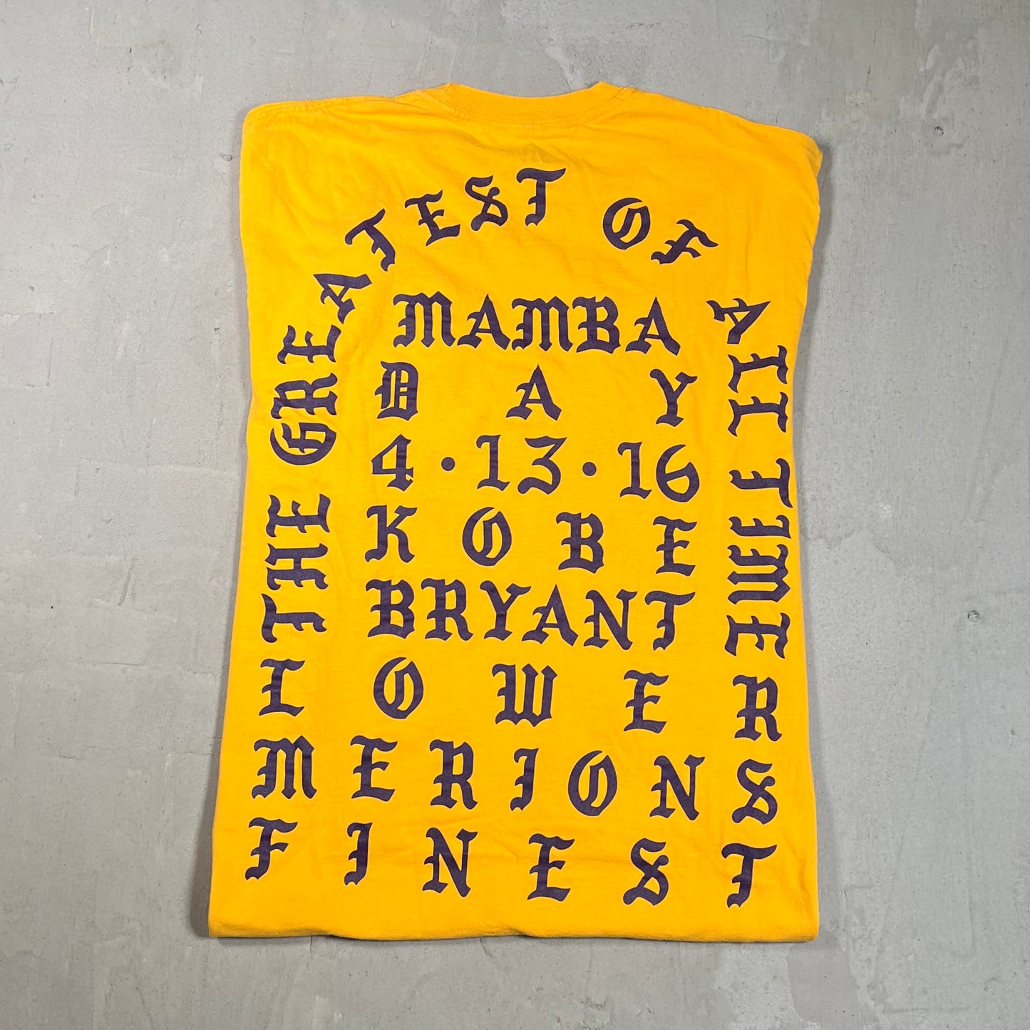 Kanye West I Feel Like Kobe Yellow Longsleeve Size Medium USED x17846