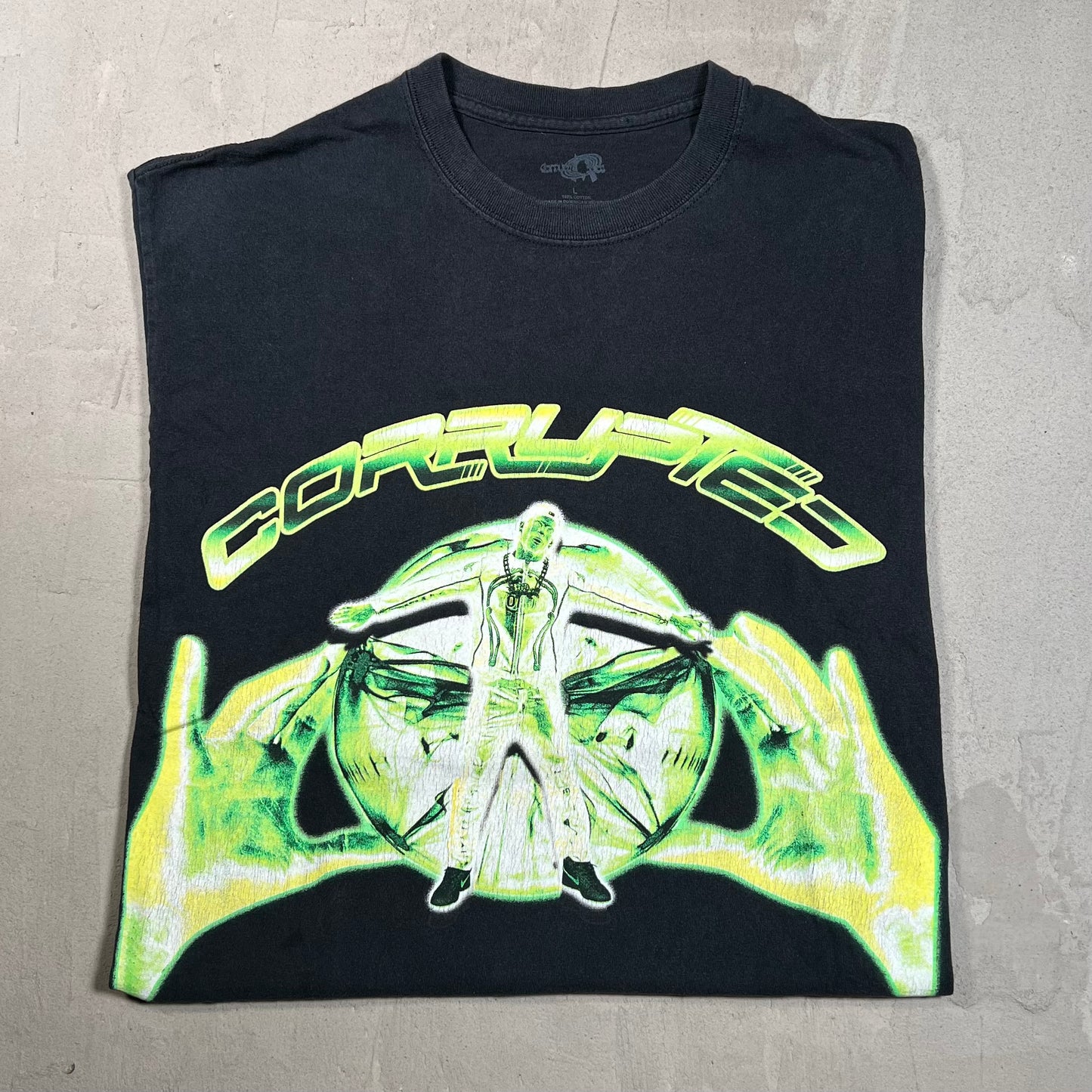 Travis Scott RaysCorruptedMind Black Tee Size Large USED x17847