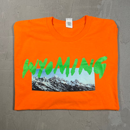 Kanye West "Wyoming" Orange Longsleeve Size Large USED x17849