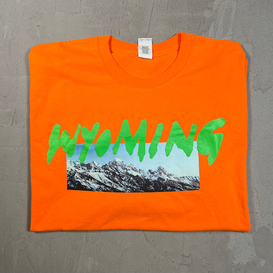 Kanye West "Wyoming" Orange Longsleeve Size Large USED x17849