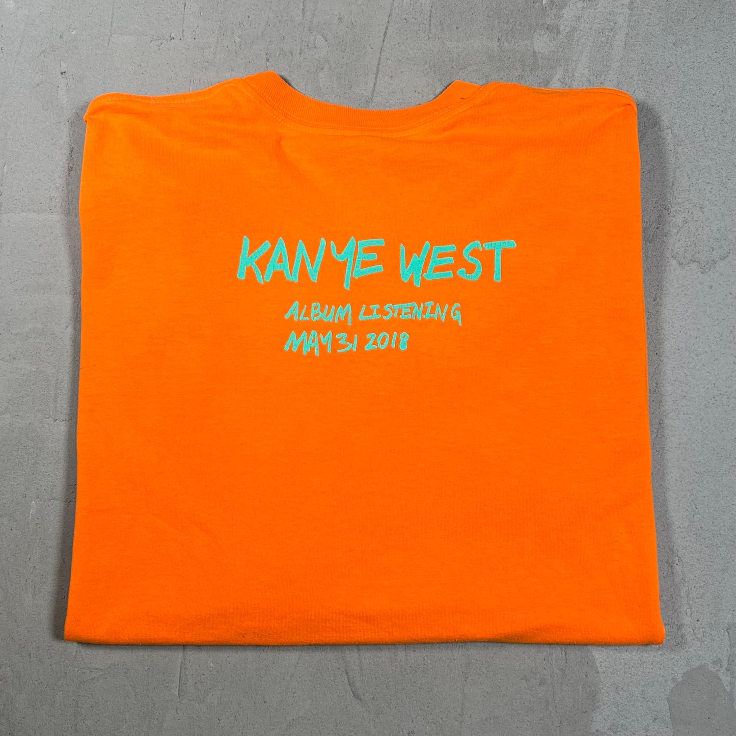 Kanye West "Wyoming" Orange Longsleeve Size Large USED x17849