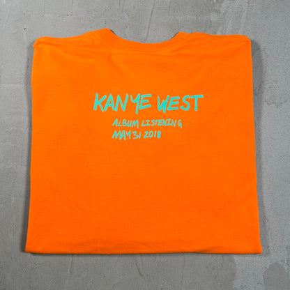 Kanye West "Wyoming" Orange Longsleeve Size Large USED x17849