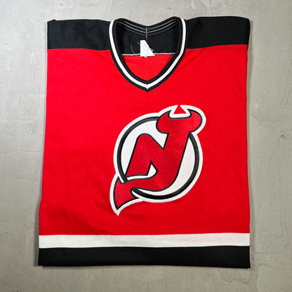 1990s CCM NJ Devils Red Jersey Size XL USED v19716
