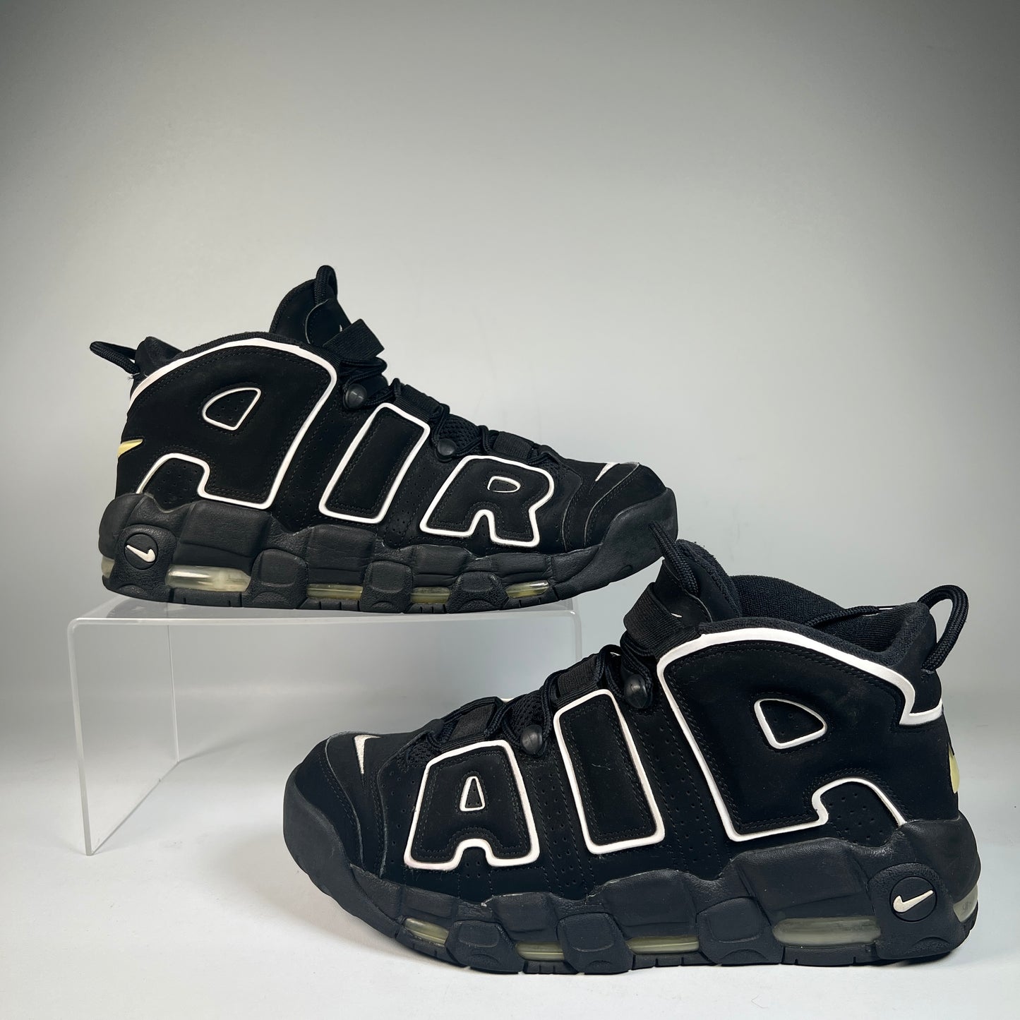 Nike Air More Uptempo Black White (2016) Size 10.5 USED s23108