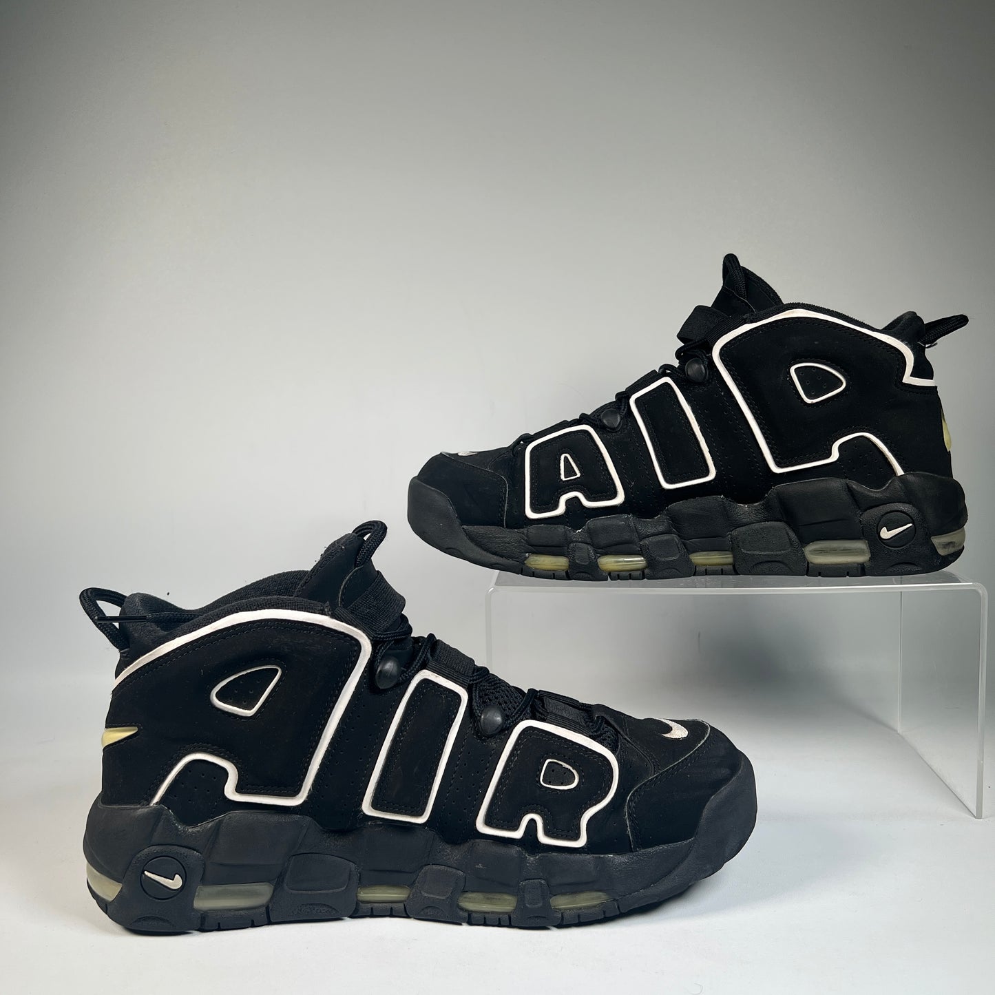Nike Air More Uptempo Black White (2016) Size 10.5 USED s23108