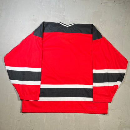 1990s CCM NJ Devils Red Jersey Size XL USED v19716