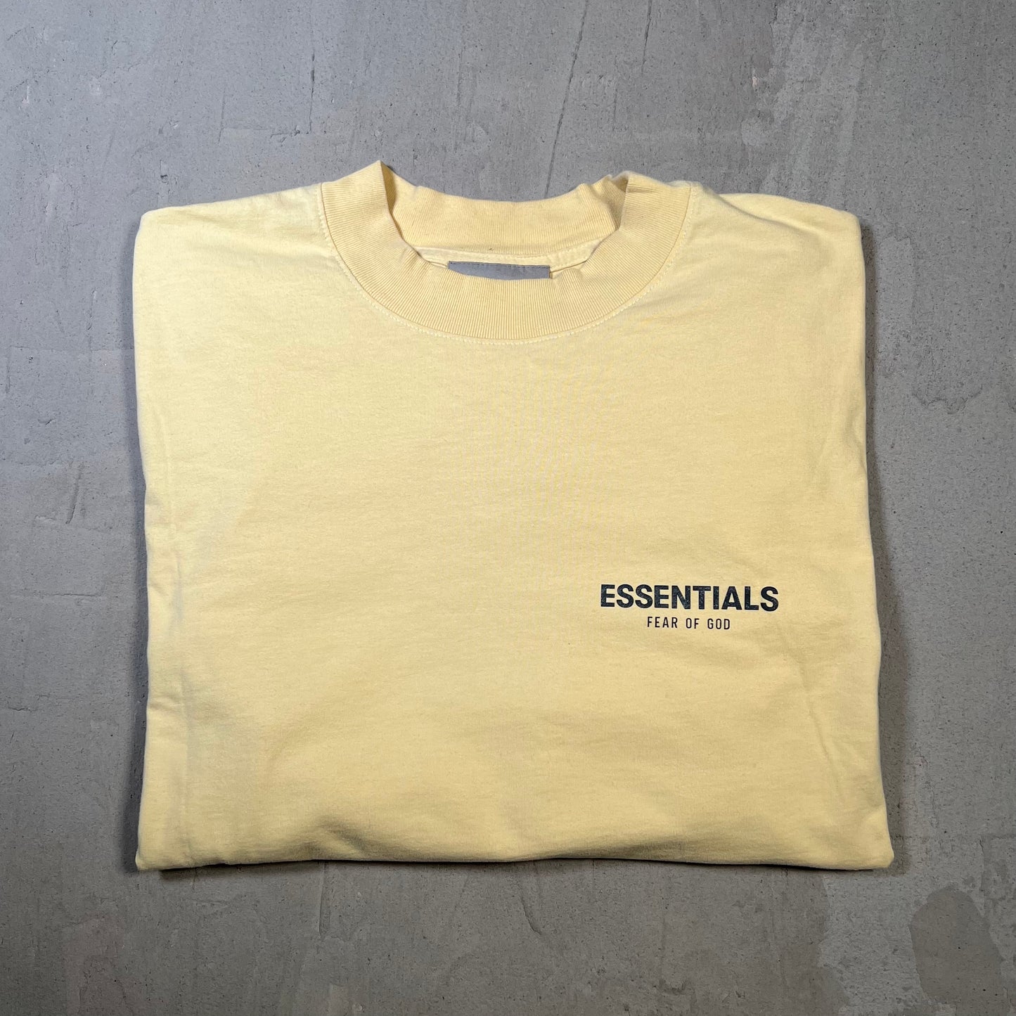 Fear of God FOG Essentials Yellow Longsleeve Size Large USED x17843