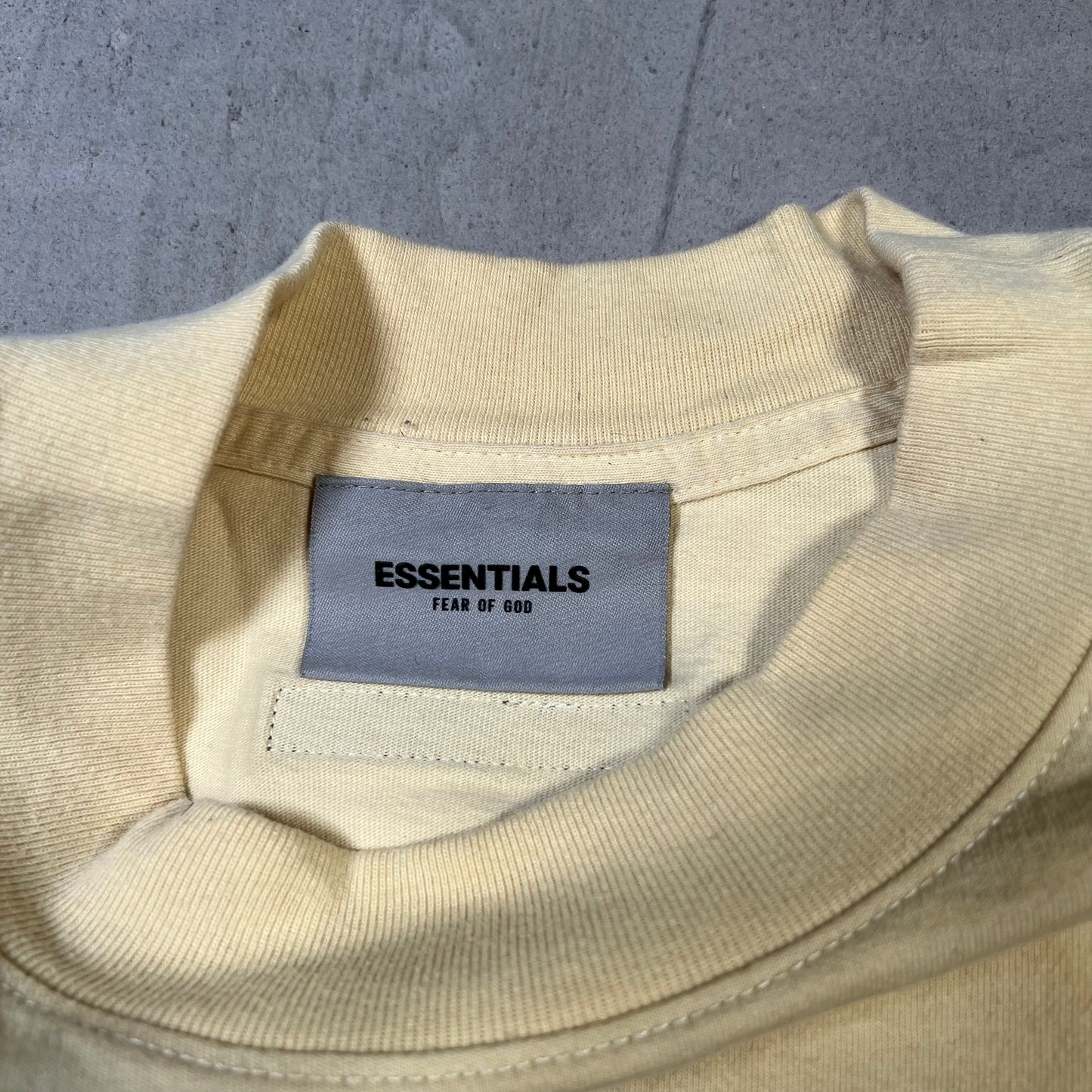 Fear of God FOG Essentials Yellow Longsleeve Size Large USED x17843