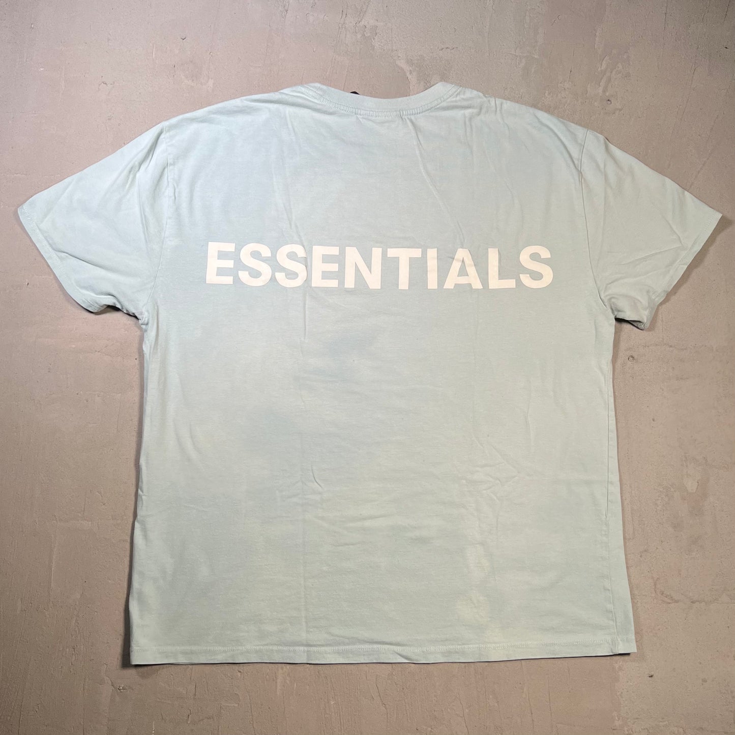 Fear of God FOG Essentials Teal Tee Size Large USED x17841