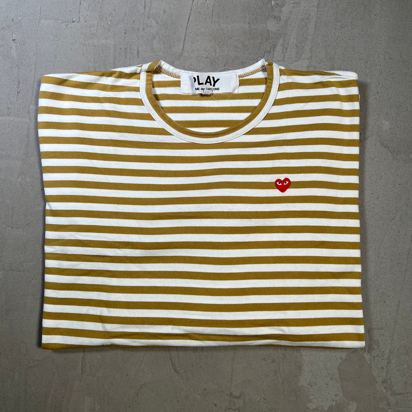 CDG Comme Des Garcons White/Brown Longsleeve Size XXL USED x17836