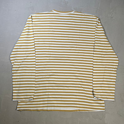 CDG Comme Des Garcons White/Brown Longsleeve Size XXL USED x17836