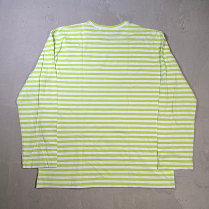 CDG Comme Des Garcons White/Light Green Longsleeve Size XXL USED x17838