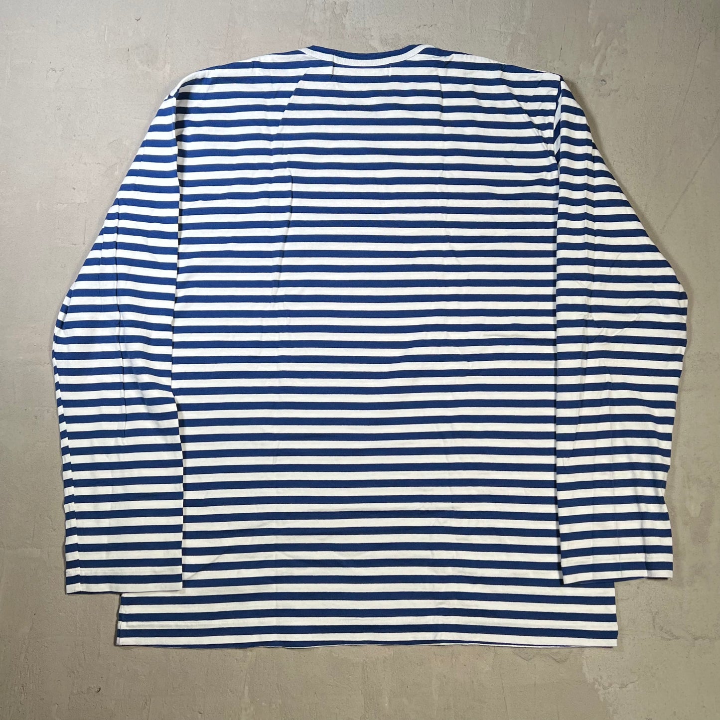 CDG Comme Des Garcons White/Dark Blue Longsleeve Size XXL USED x17835