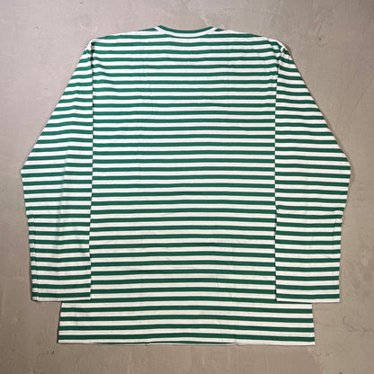 CDG Comme Des Garcons White/Dark Green Longsleeve Size XXL USED x17840