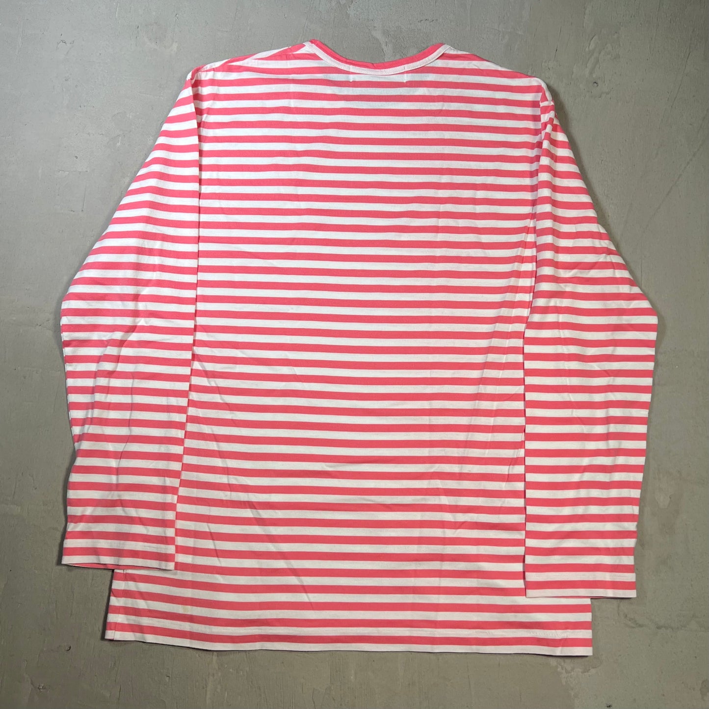 CDG Comme Des Garcons White/Pink Longsleeve Size XXL USED x17837