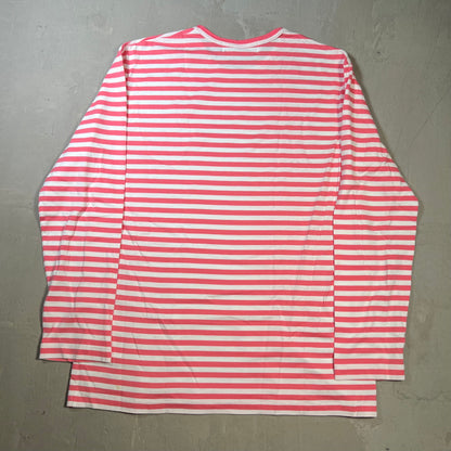 CDG Comme Des Garcons White/Pink Longsleeve Size XXL USED x17837
